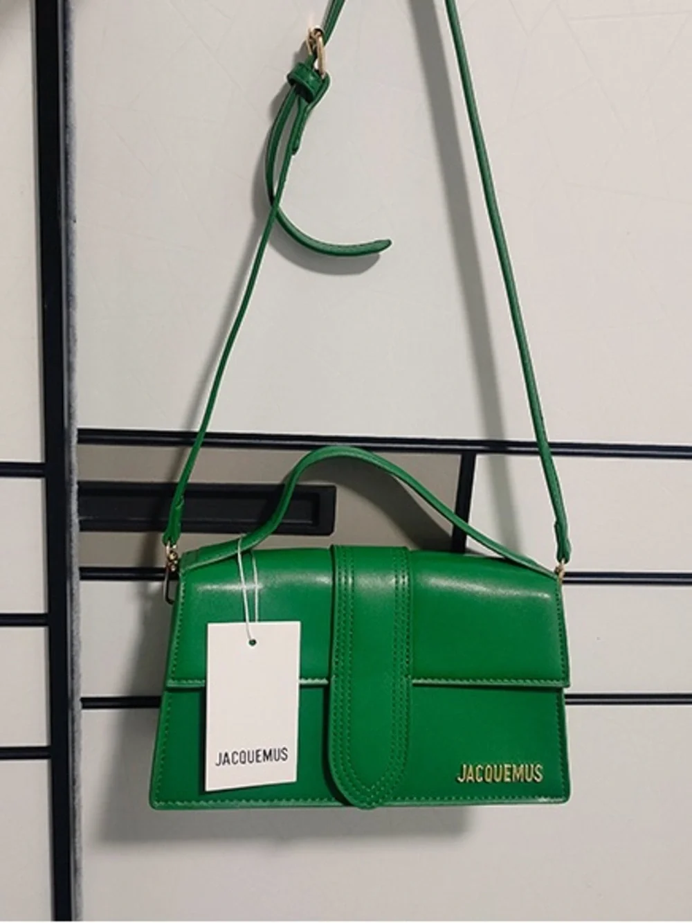 Jacquemus Green Leather Shoulder Bag with Top Handle - Picture 5 of 7